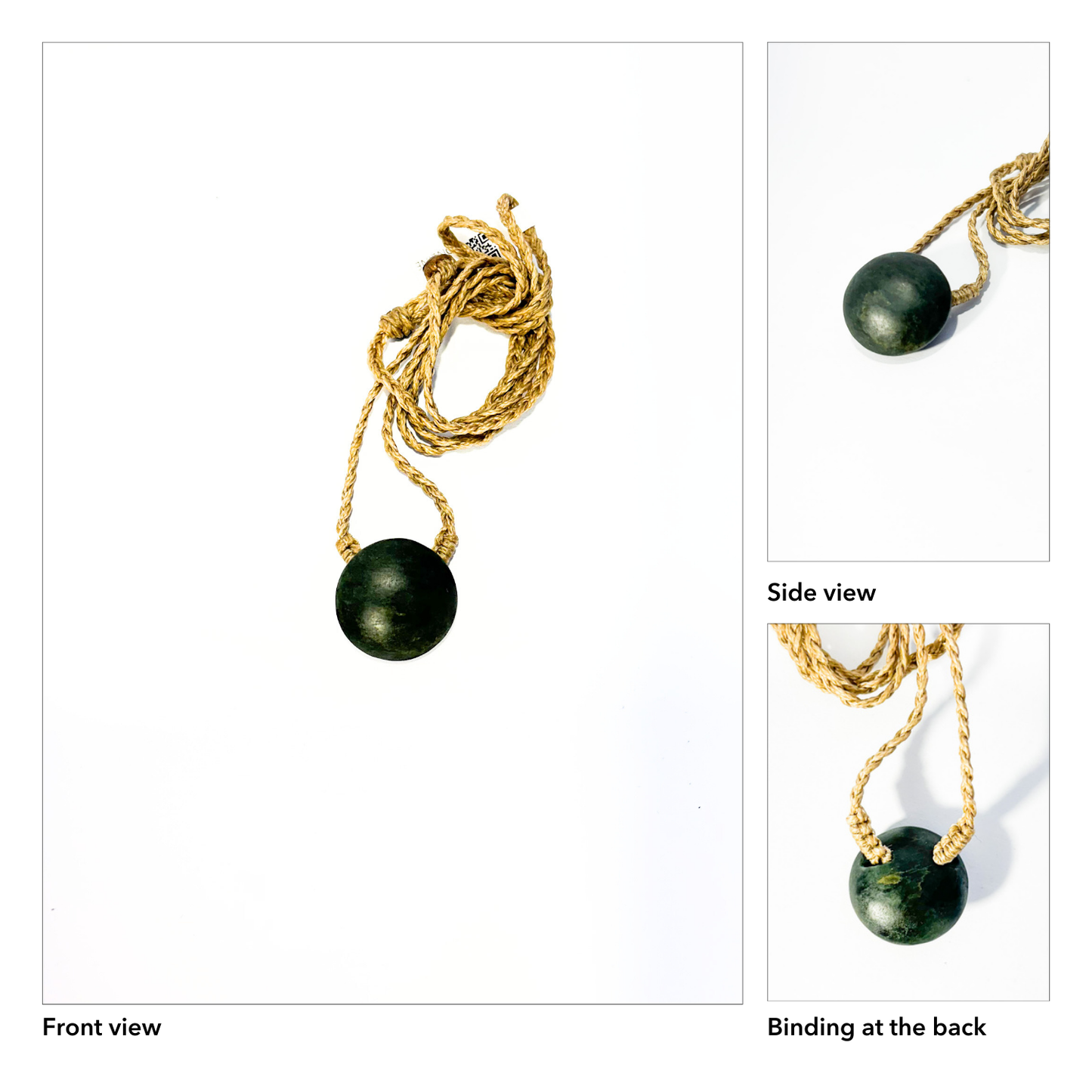 New Zealand Pounamu Marama Moon Pendant