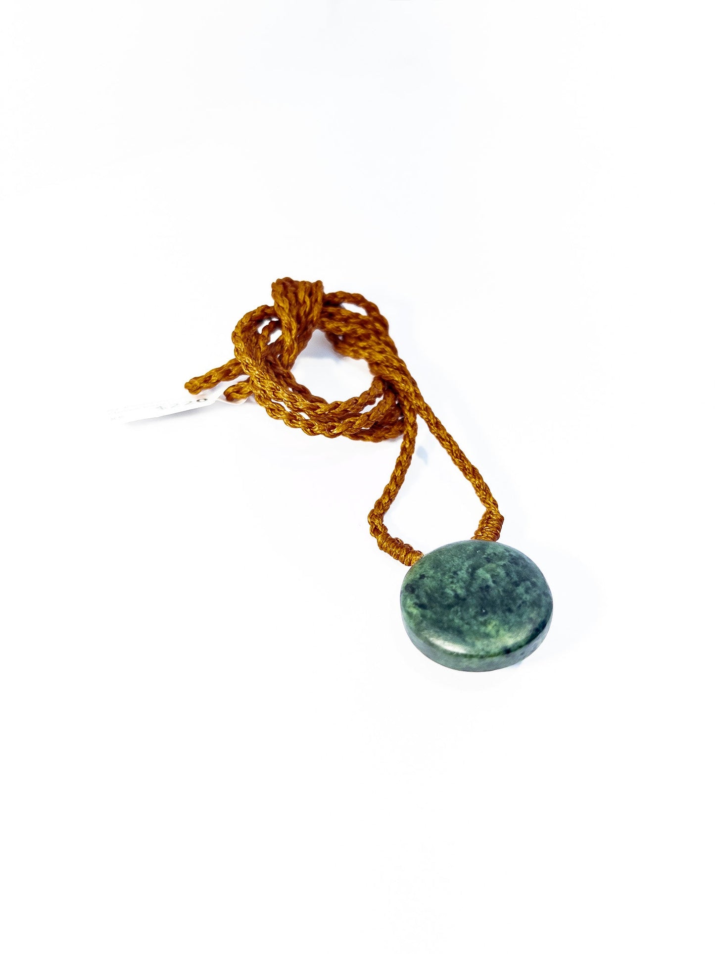 New Zealand Pounamu Greenstone Koru Pendant with copper cord (extra small)