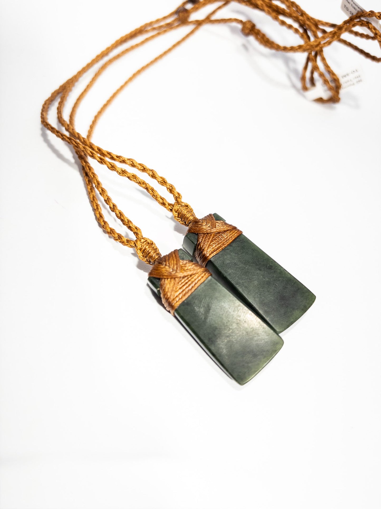 New Zealand Pounamu Small Hei Toki Twin Set with copper cord (2 pc)