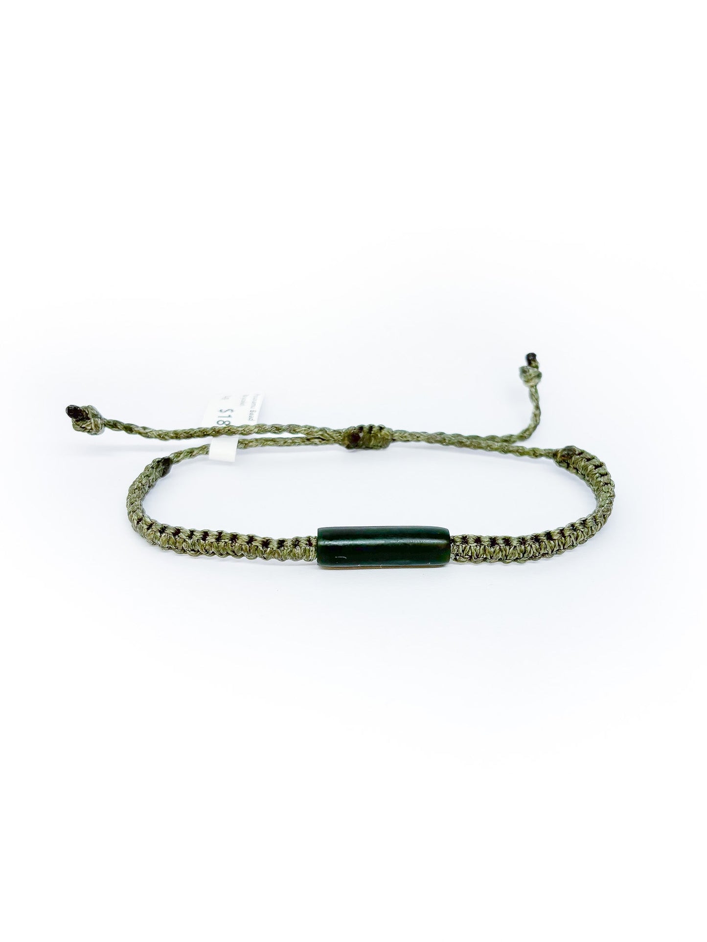 New Zealand Pounamu Greenstone Bead Bracelet (Large)