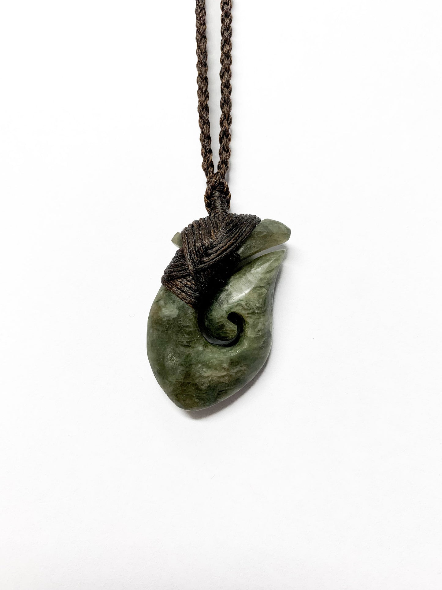 Small Hei Matau Pīpīwhararuora Pounamu pendant New Zealand Greenstone