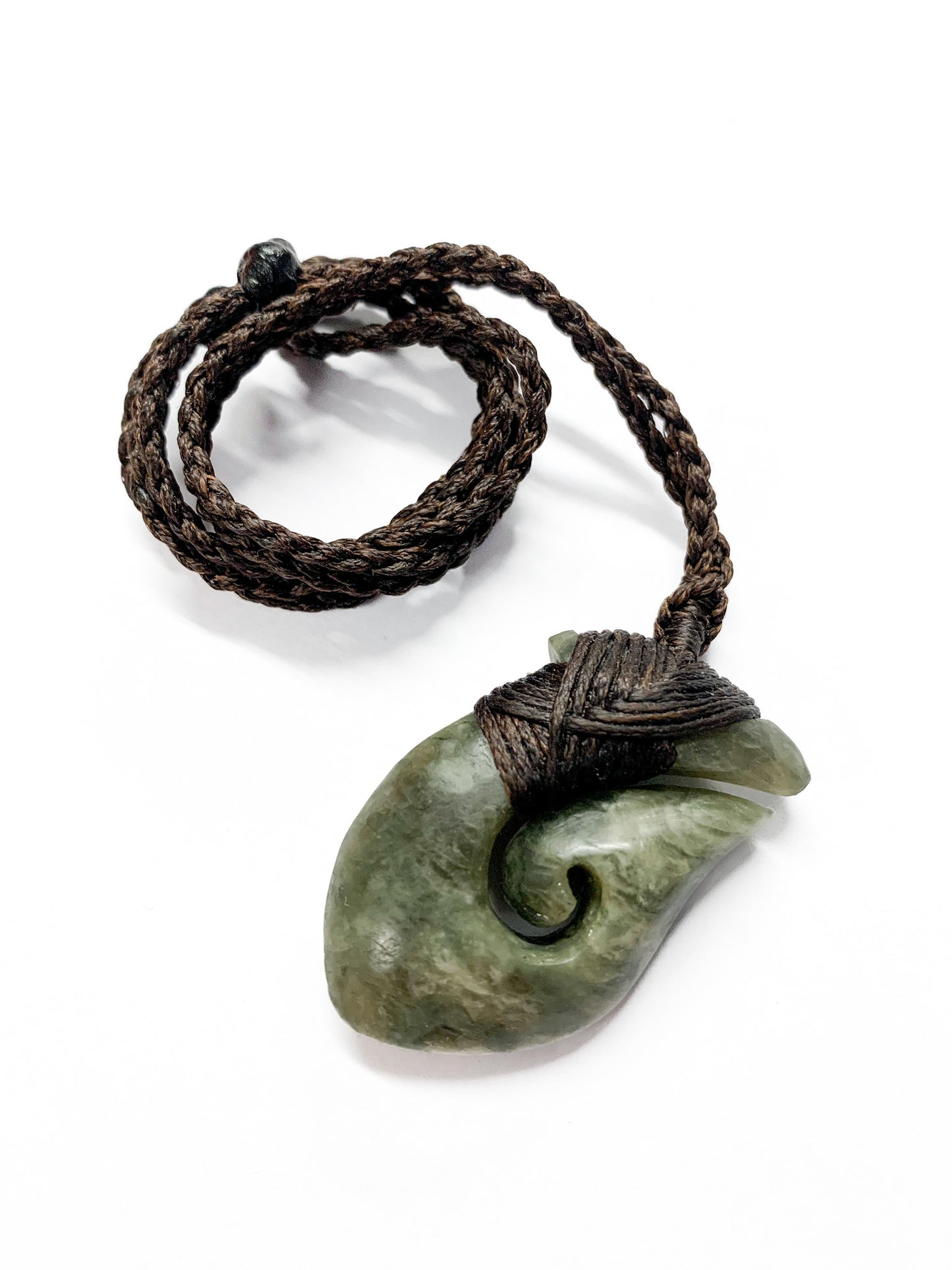 Small Hei Matau Pīpīwhararuora Pounamu pendant New Zealand Greenstone