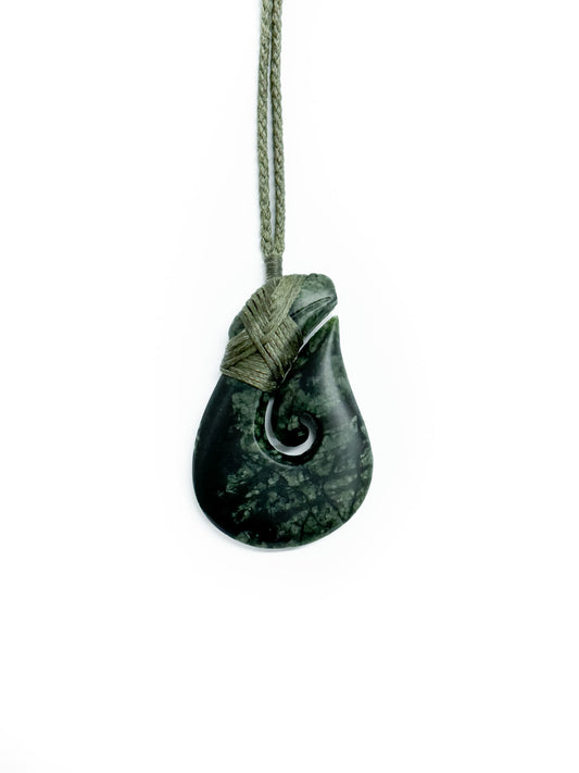 Hei Matau Small Large Takaka Pounamu Pendant