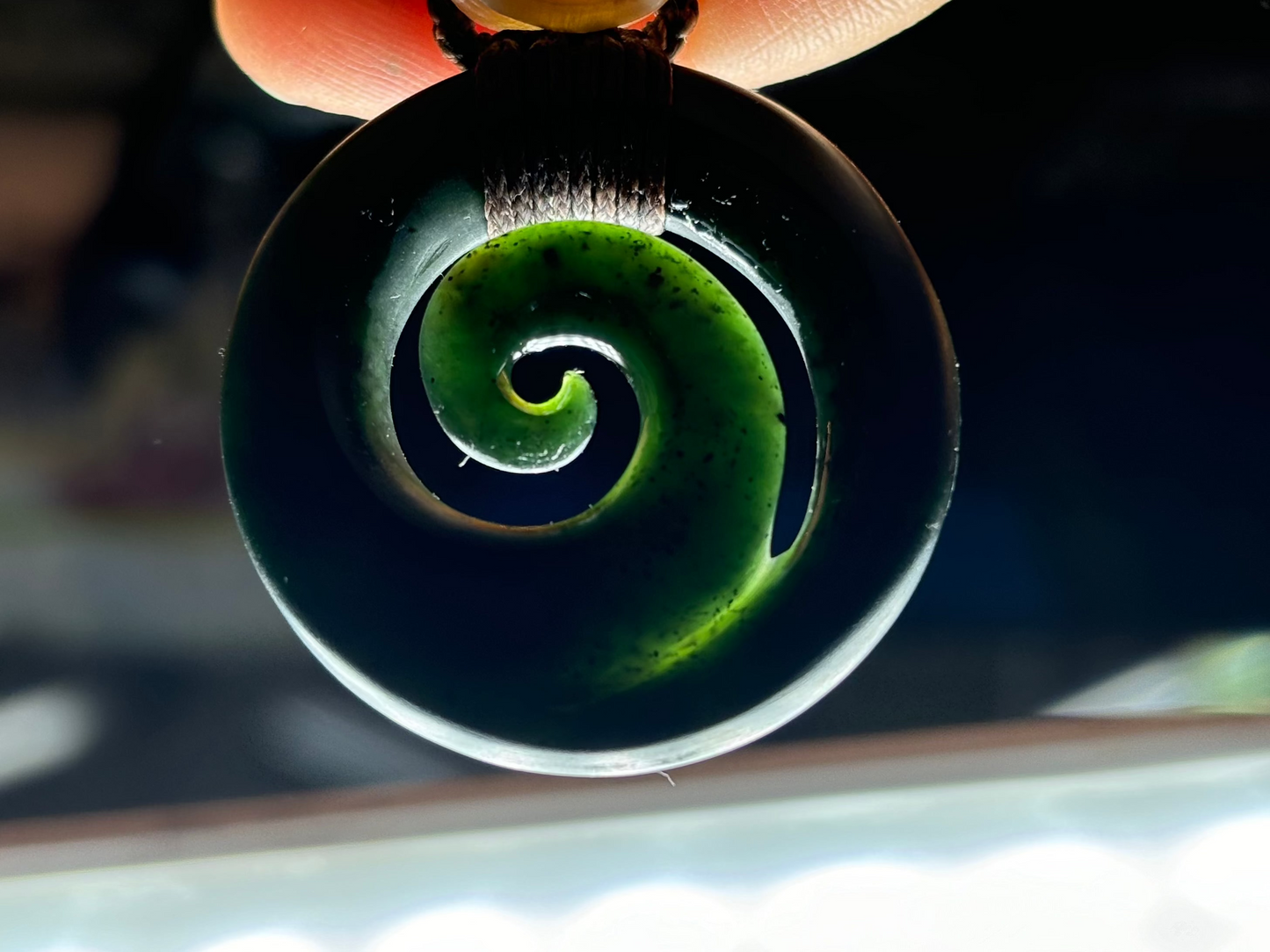 Open Koru Pounamu Pendant