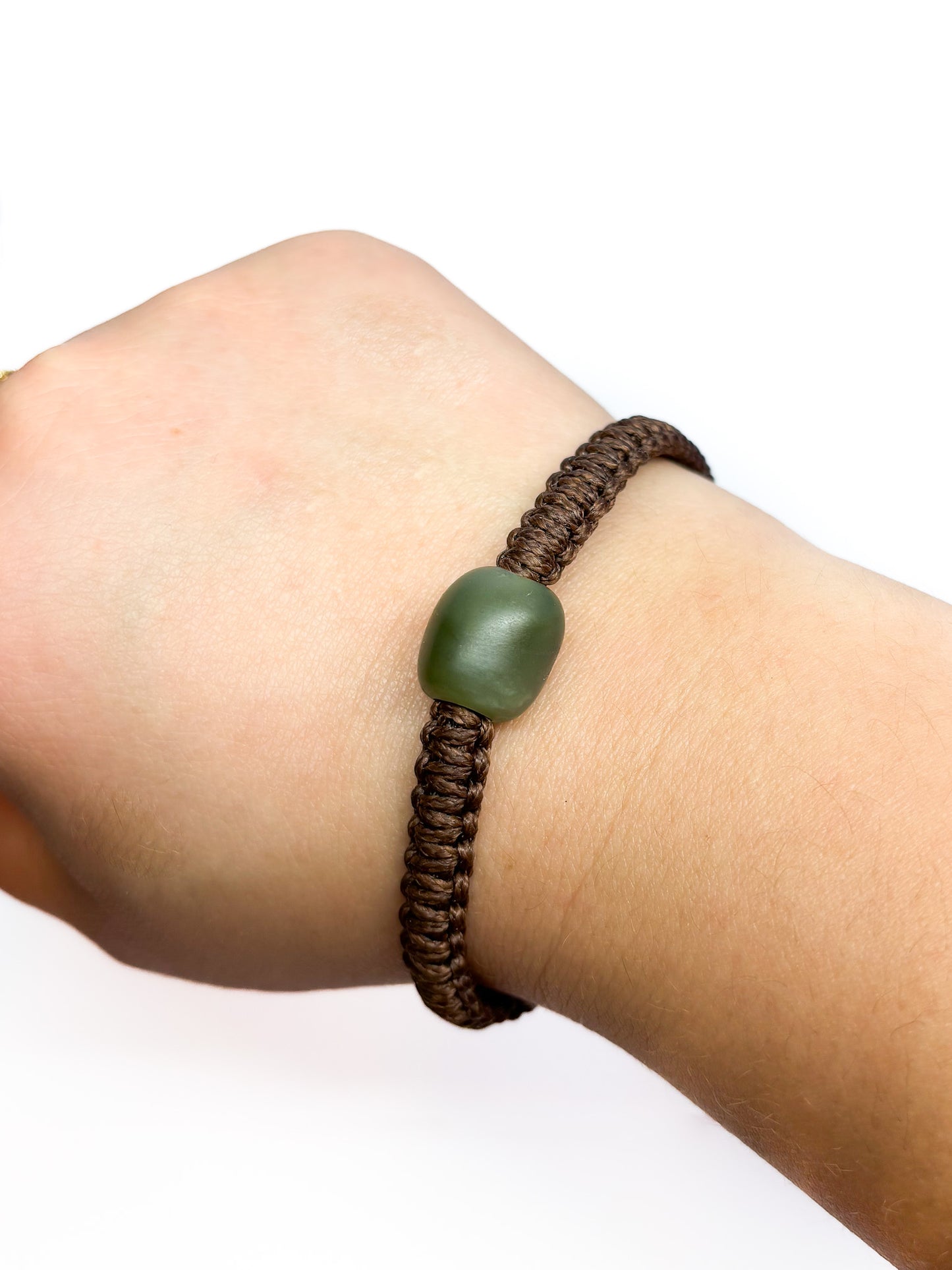 New Zealand Greenstone Bead Bracelet (Medium)