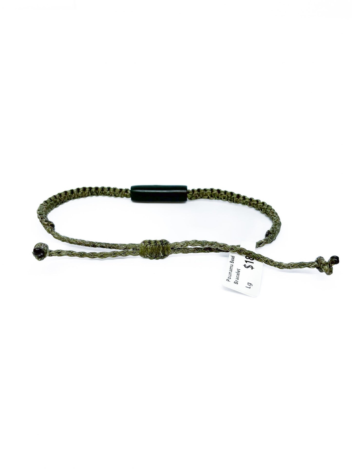 New Zealand Pounamu Greenstone Bead Bracelet (Large)