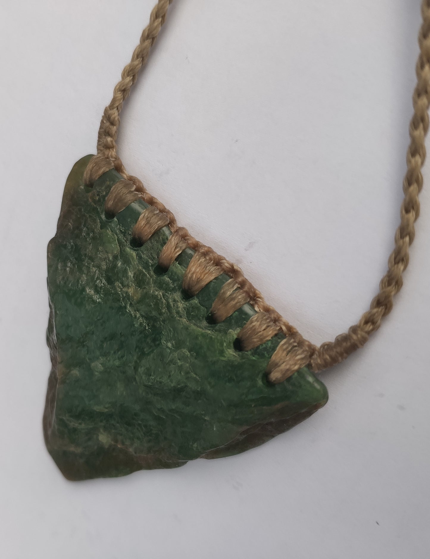 Niho " Shark Tooth Triangle Pounamu Raw Original surface