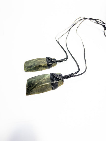 Small Large New Zealand Pounamu Hei Toki Twin Set