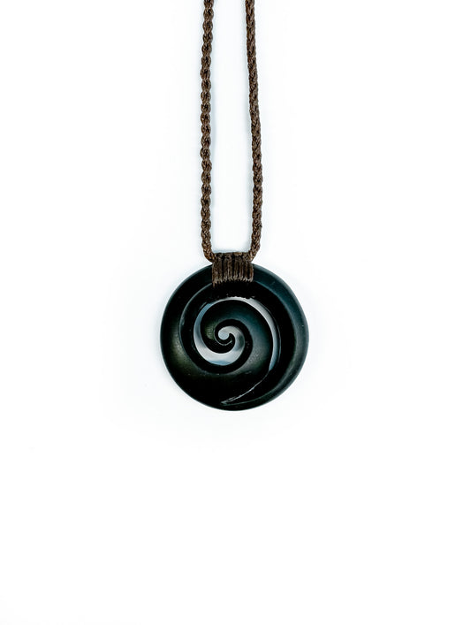 Open Koru Pounamu Pendant