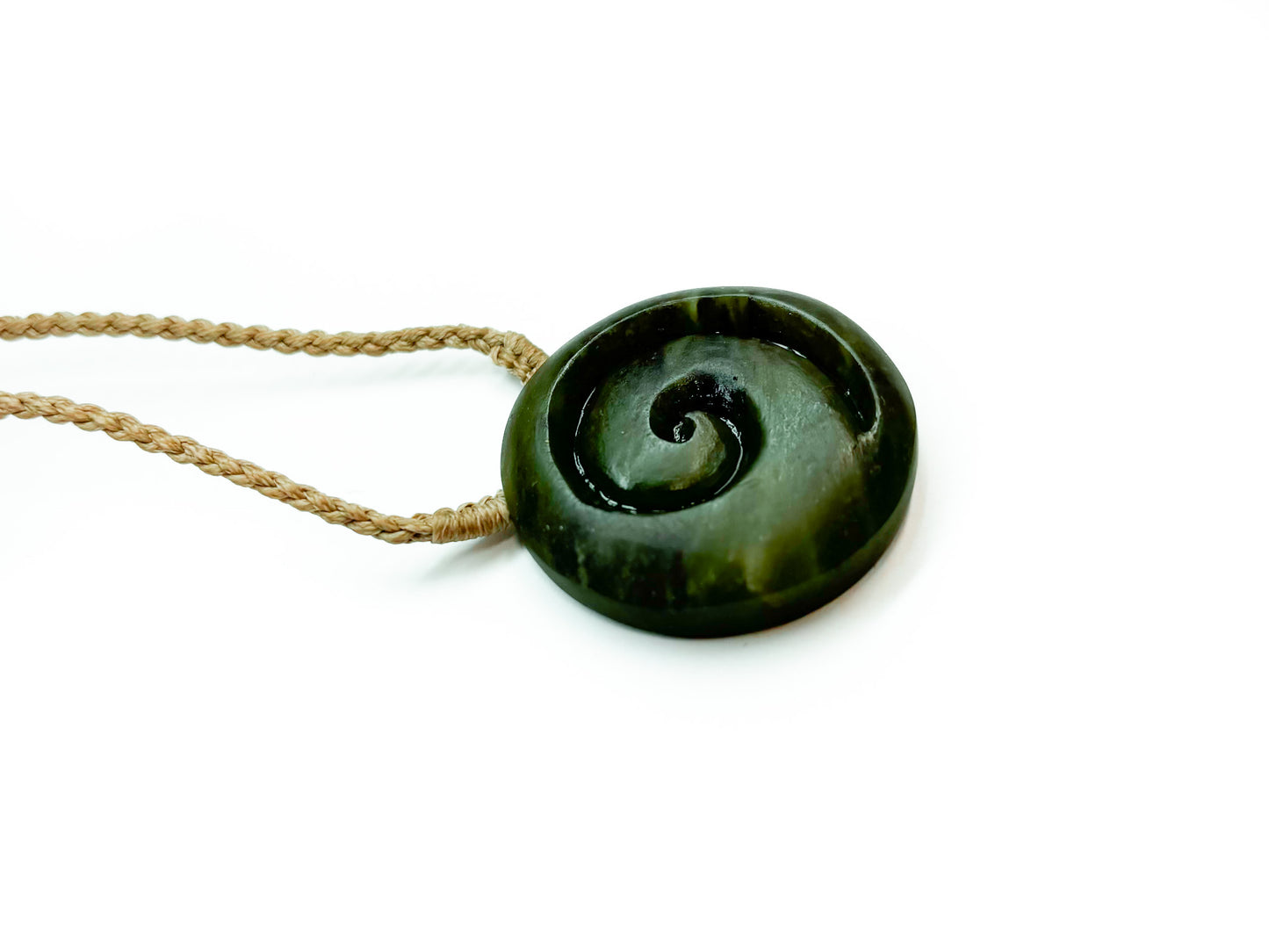 Kawakawa Pounamu Koru Pendant (Medium)