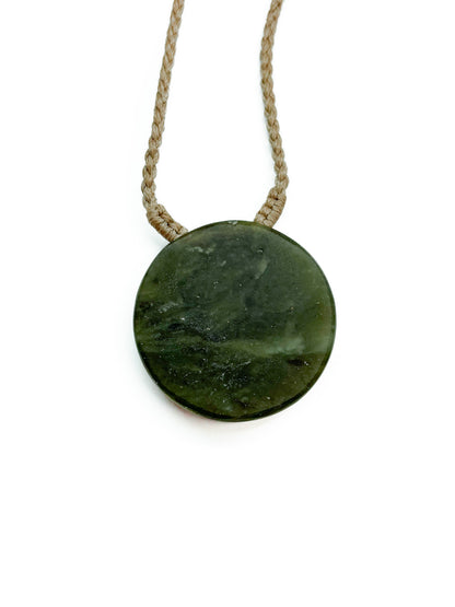 Kawakawa Pounamu Koru Pendant (Medium)