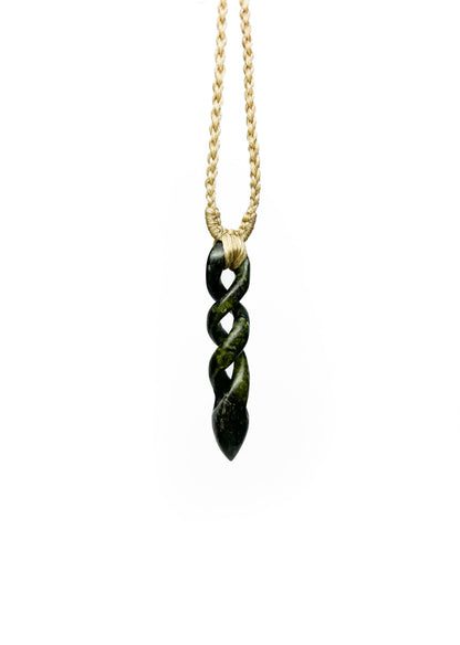 Triple twist Pikorua New Zealand Pounamu Pendant