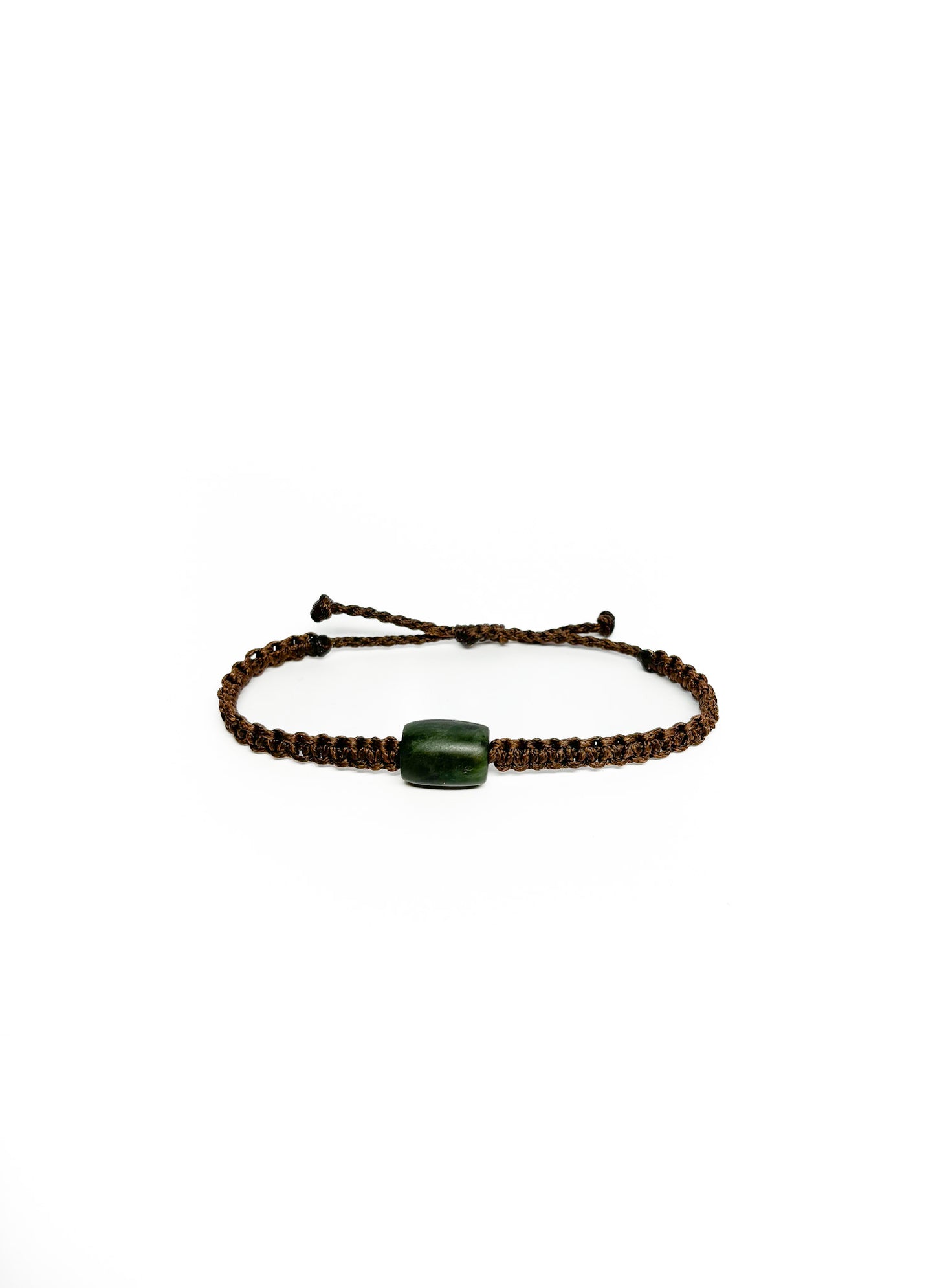 New Zealand Greenstone Bead Bracelet (Large)