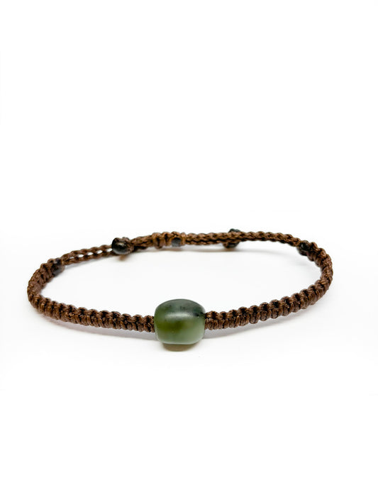 New Zealand Greenstone Bead Bracelet (Medium)