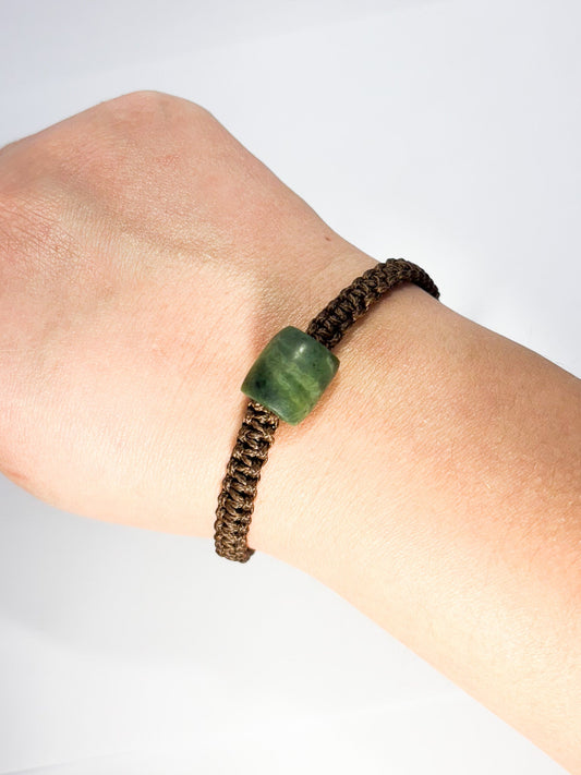 New Zealand Pounamu bead Bracelet (Medium)