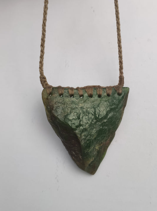 Niho " Shark Tooth  Triangle Pounamu Raw Original surface